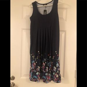NWT Blue with flowers sleeveless sundress